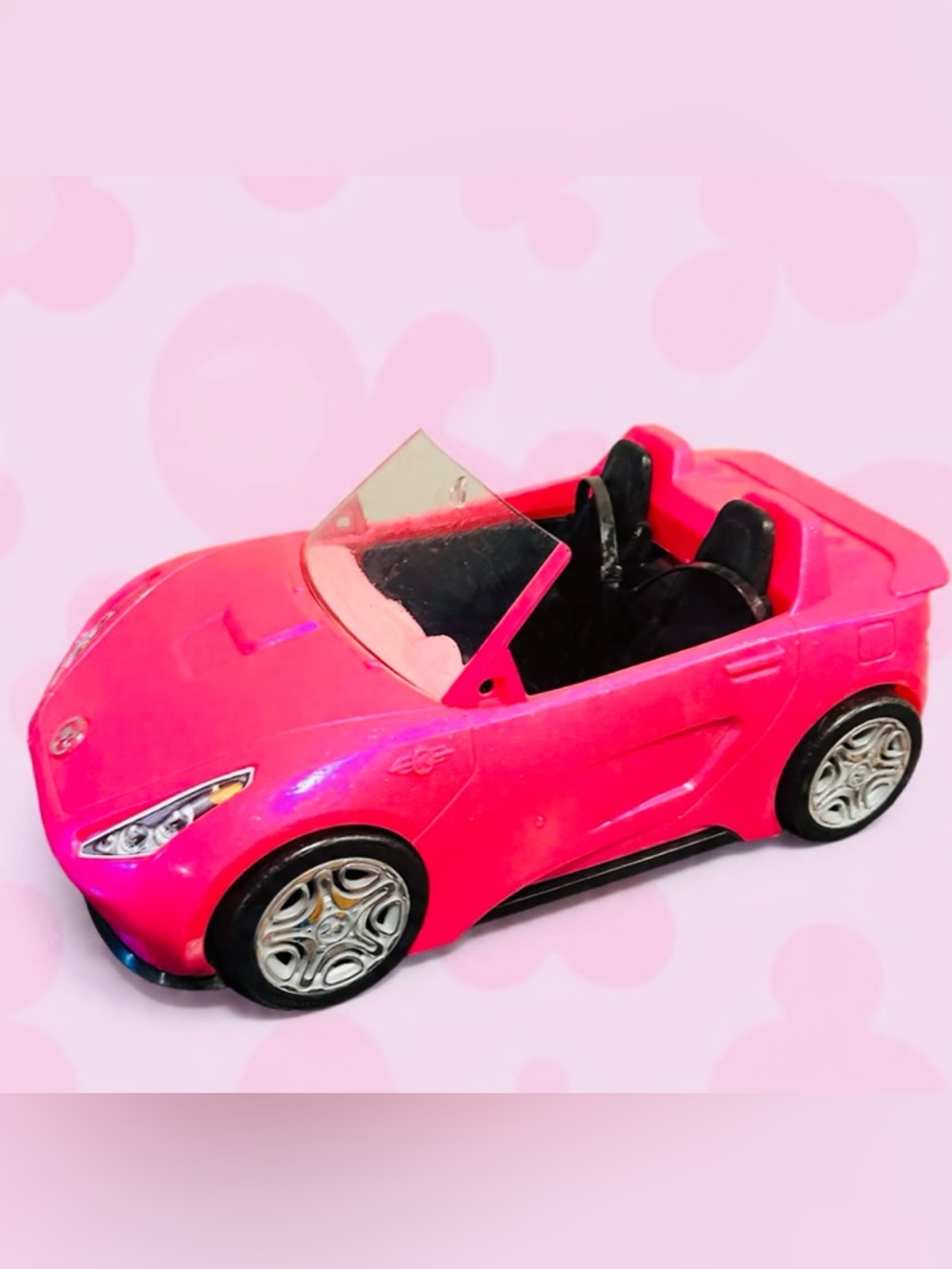 Mattel Barbie hot pink Convertible Toy Car for Barbie size dolls